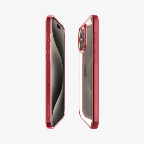 ACS07209 - iPhone 15 Series Ultra Hybrid Case in Natural Titanium showing the back